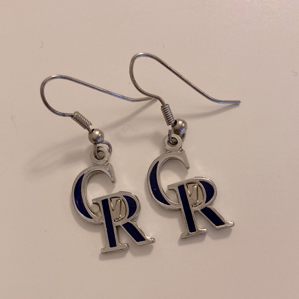 Colorado Rockies MLB Silver Earrings